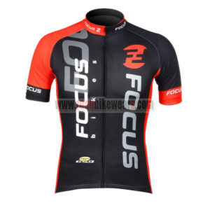 2012 Team FOCUS Cycling Jersey Shirt ropa de ciclismo Black Red
