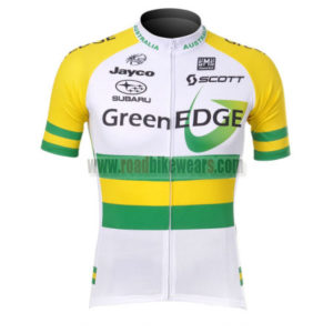 2012 Team GreenEDGE Cycling Jersey Shirt maillot cycliste White Green