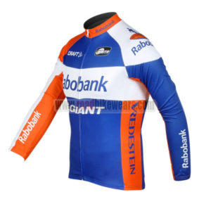 2012 Team Rabobank Cycle Long Sleeve Jersey Blue