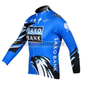 2012 Team SAXO BANK Cycle Long Sleeve Jersey Blue