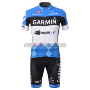 2012 Team GARMINP Cycling Kit Blue White