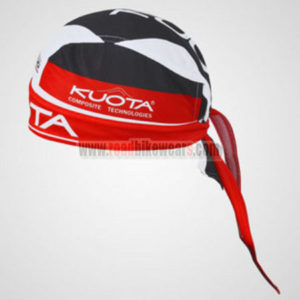 2012 Team KUOTA Cycling Bandana Head Scarf Black Red