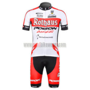 2012 Team Rothaus Cycling Kit White Red