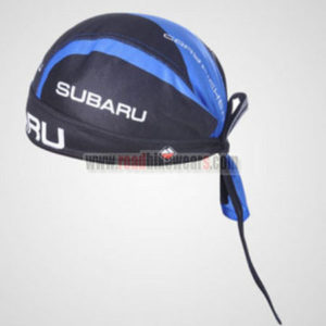 2012 Team SUBARU Cycling Bandana Head Scarf Black Blue