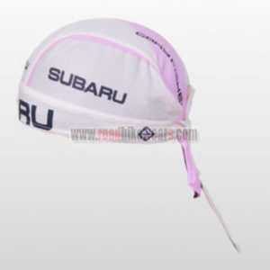 2012 Team SUBARU Cycling Bandana Head Scarf White Pink