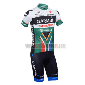 2013 Team GARMIN SHARP South African Champion Bike Kit Short Sleeve