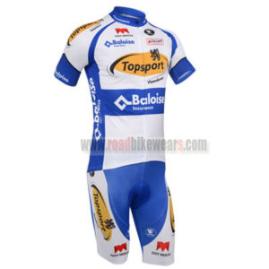 2013 Team Topsport Cycling Kit White Blue