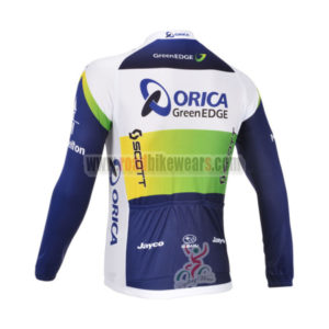 2013 Team ORICA GreenEDGE Biking Long Jersey Blue Green