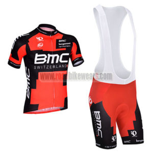 2014 Team BMC Cycling Bib Kit Red Black