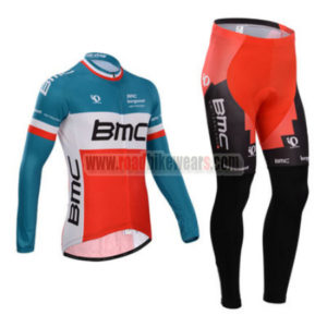 2014 Team BMC Pro Cycling Long Kit Blue Red