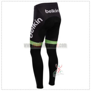 2014 Team Belkin Biking Long Pants Green Black