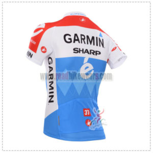 2014 Team GARMIN SHARP Bicycle Jersey Red Blue