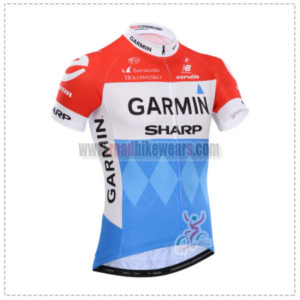2014 Team GARMIN SHARP Cycling Jersey Red Blue