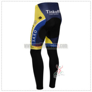 2014 Team SAXO BANK Biking Long Pants Yellow Blue