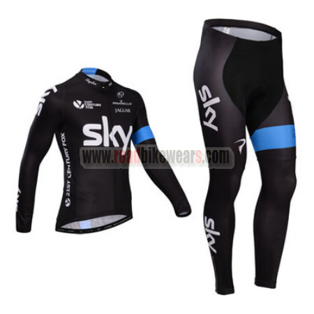 Ganar Solitario Clavijas 2014 Team SKY Winter Cycle Apparel Thermal Fleece Biking Long Jersey and  Padded Pants Tights Roupas De Ciclismo Black | Road Bike Wear Store