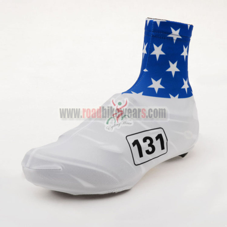 Riding Shoes Covers White Blue 