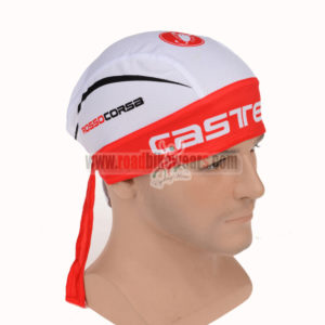 2015 Team Castelli Cycling Bandana Scarf White Red