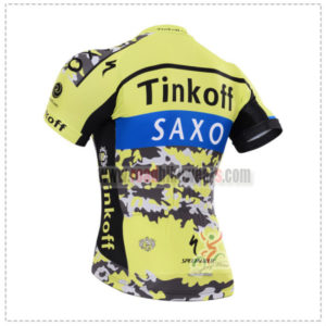 2015 Team Tinkoff SAXO BANK Biking Jersey Camo Yellow