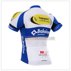 2015 Team Topsport Bicycle Jersey White Blue Yellow