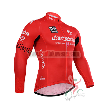 2015 Tour de Italia Cycle Apparel Biking Long Sleeves Jersey Ropa De Ciclismo Red | Road Bike Store