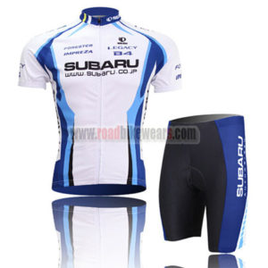2009 Team SUBARU Cycling Kit White Blue