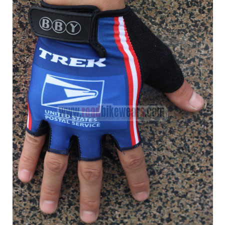 2009 Team TREK USPS Outdoor Sport Summer Cycle Gear Half Finger Riding  Gloves Blue