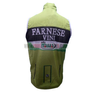 2012 Team FARNESE VINI ITALIA Riding Vest Sleeveless Waistcoat Rain-proof Windbreak Green