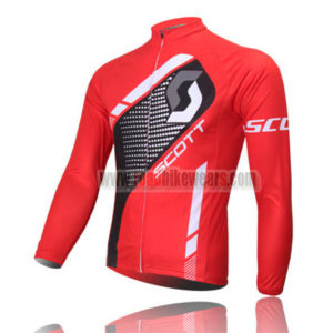 2013 Team SCOTT Cycle Long Jersey Red