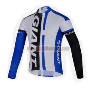 2014 GIANT Cycle Long Jersey White Blue