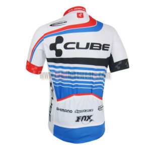 2014 Team CUBE Bike Jersey White Blue