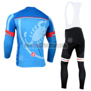 2014 Team Castelli Riding Long Bib Kit Blue
