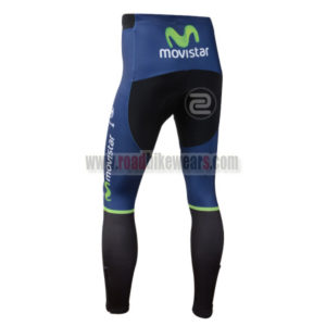 2014 Team Movistar Biking Long Pants Blue