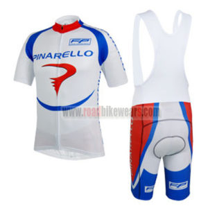 2014 Team PINARELLO Cycling Bib Kit White Blue Red
