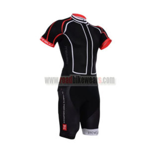 2015 Team Castelli Cycling Kit Black Red Lines
