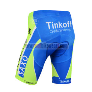 2015 Team SAXO BANK Bicycle Shorts Green Blue