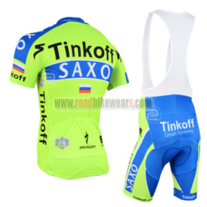 2015 Team SAXO BANK Riding Bib Kit Green Blue