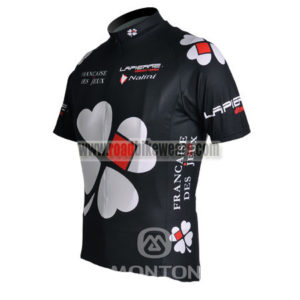 2010 Team FDJ Biking Jersey Maillot Shirt Black