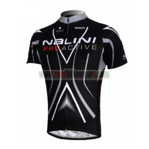 2010 Team Nalini Pro Active Riding Maillot Jersey Shirt Black