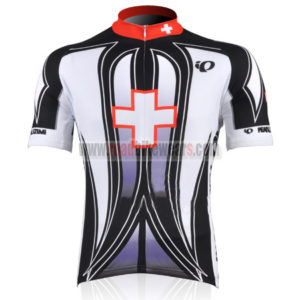 2010 Team Pearl Izumi Cycle Short Sleeve Jersey Black Cross