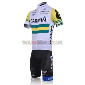 2011 Team GARMIN cervelo Bicycle Short Kit White Yellow