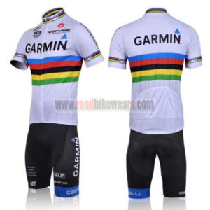 2011 Team GARMIN cervelo UCI Cycle Short Kit White