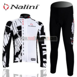 2011 Team Nalini Cycling Long Kit White Black