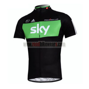 2011 Team SKY Pro Biking Jersey Maillot Shirt Black Green
