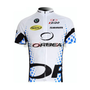 2012 Team ORBEA Cycling Maillot Jersey Shirt White Blue