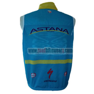 2016 Team ASTANA Riding Vest Sleeveless Waistcoat Rain-proof Windbreak Blue