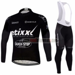 2016 Team etixxl QUICK STEP Cycling Long Bib Suit Black