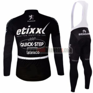 2016 Team etixxl QUICK STEP Riding Long Bib Suit Black