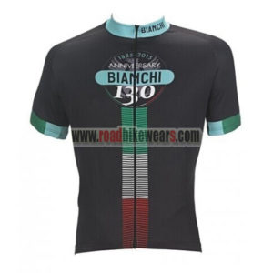 2017 Team BIANCHI 130 ANNIVERSARY Cycling Jersey Maillot Shirt Black Green Red