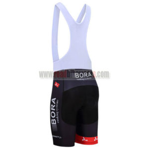 2017 Team BORA ARGON 18 Riding Bib Shorts Bottoms Black Red