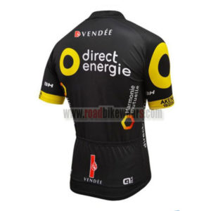 2017 Team Direct Energie VENDEE Biking Jersey Maillot Shirt Black Yellow